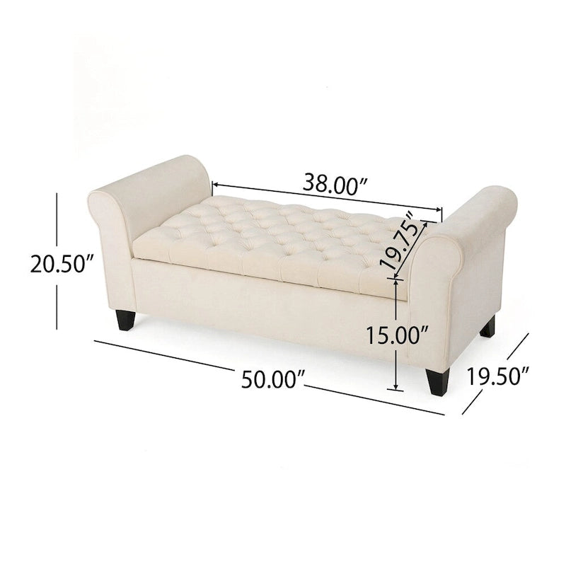 Banc de rangement armé Hayes