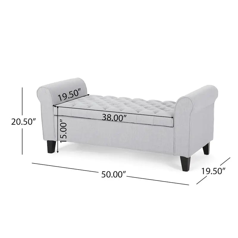 Banc de rangement armé Hayes