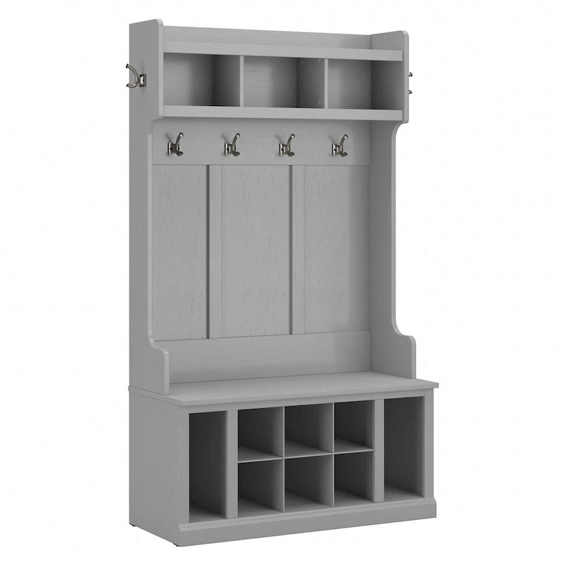 Meuble d'entrée et banc à chaussures Woodland 40W avec étagères de Bush Furniture
