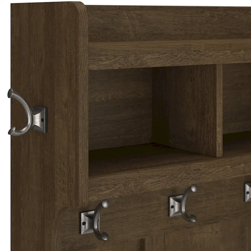 Meuble d'entrée et banc à chaussures Woodland 40W avec étagères de Bush Furniture