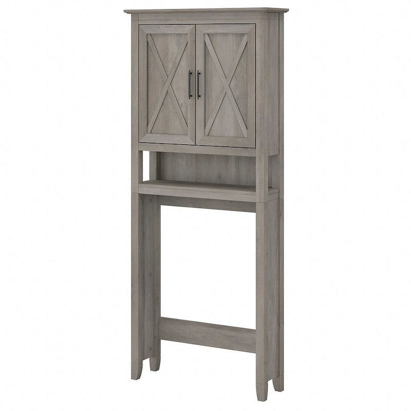 Meuble de rangement de style campagnard à placer au-dessus des toilettes