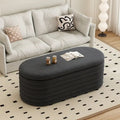 Banc coffre en chenille avec charnière de sécurité, tabouret de bout de lit rembourré en tissu