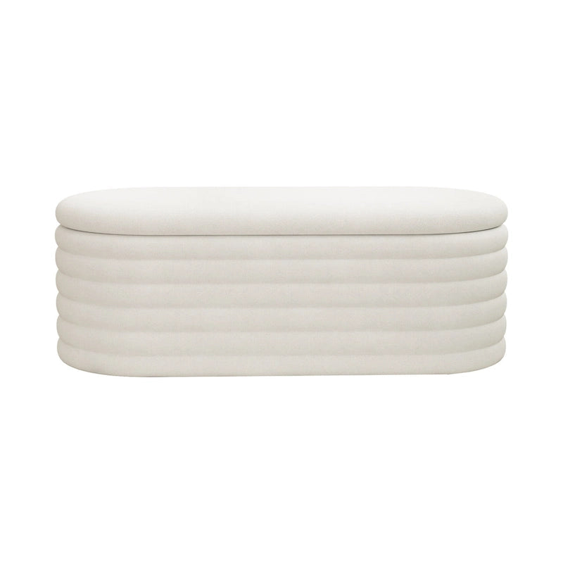 Banc coffre en chenille avec charnière de sécurité, tabouret de bout de lit rembourré en tissu