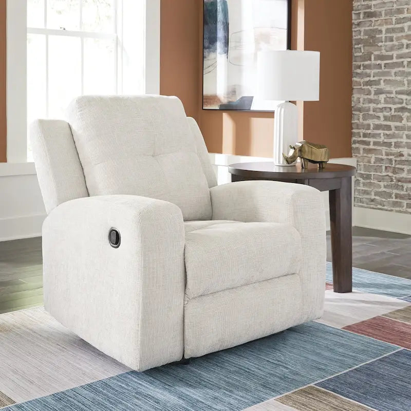 Fauteuil inclinable zéro dégagement, revêtement en polyester capitonné