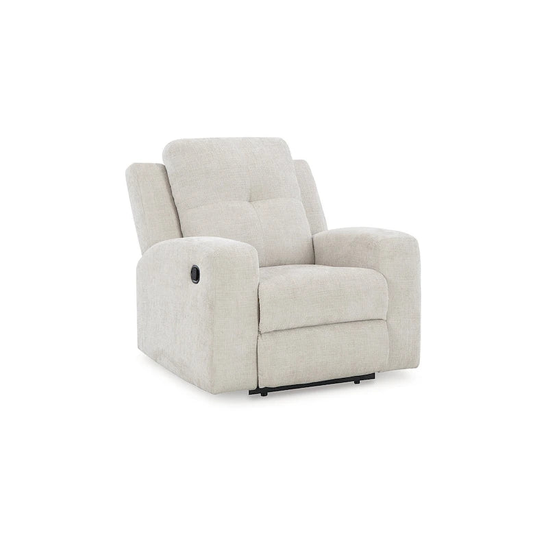 Fauteuil inclinable zéro dégagement, revêtement en polyester capitonné