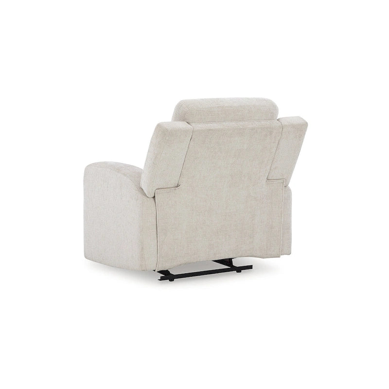 Fauteuil inclinable zéro dégagement, revêtement en polyester capitonné