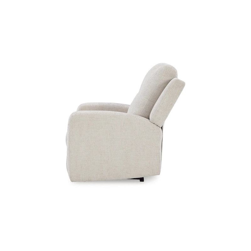 Fauteuil inclinable zéro dégagement, revêtement en polyester capitonné