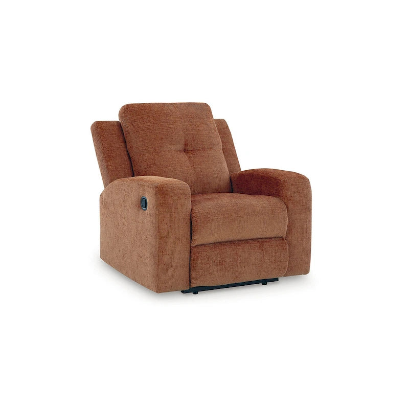 Fauteuil inclinable zéro dégagement, revêtement en polyester capitonné