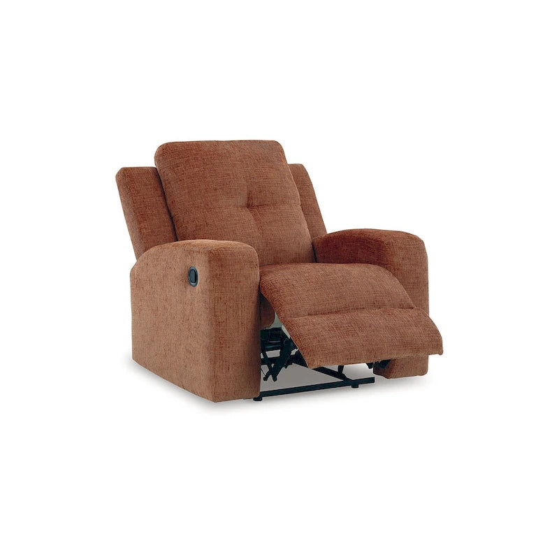 Fauteuil inclinable zéro dégagement, revêtement en polyester capitonné