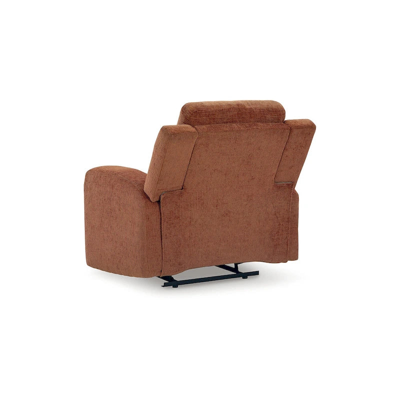 Fauteuil inclinable zéro dégagement, revêtement en polyester capitonné