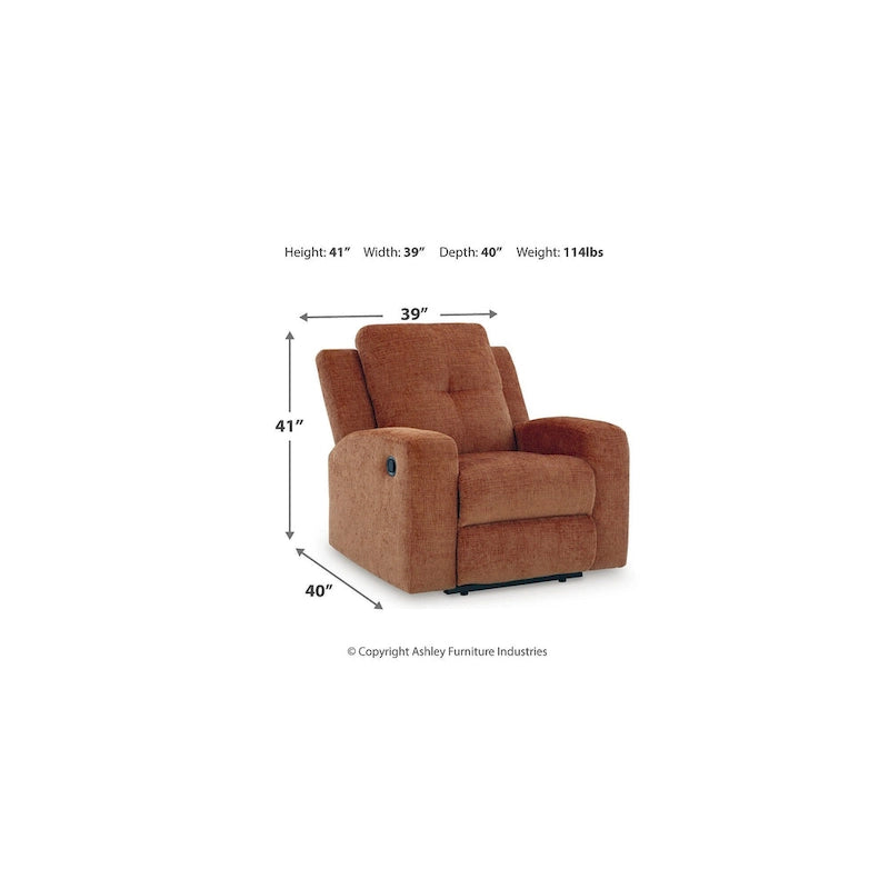 Fauteuil inclinable zéro dégagement, revêtement en polyester capitonné