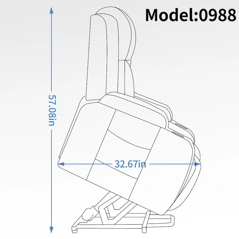Fauteuil inclinable releveur électrique avec massage, chauffage lombaire, port de chargement USB, porte-gobelets