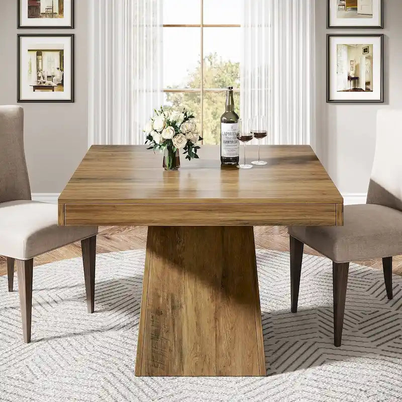 Table à manger carrée de 31,5 pouces pour 4 personnes, Table de cuisine de ferme pour salle à manger - 31,5P x 31,5L x 29,53H