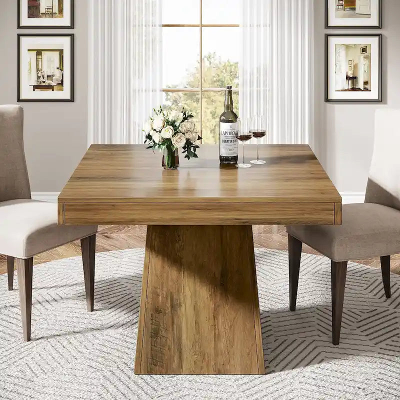 Table à manger carrée de 31,5 pouces pour 4 personnes, Table de cuisine de ferme pour salle à manger - 31,5P x 31,5L x 29,53H