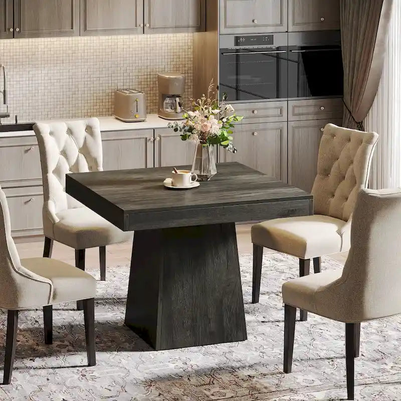 Table à manger carrée de 31,5 pouces pour 4 personnes, Table de cuisine de ferme pour salle à manger - 31,5P x 31,5L x 29,53H