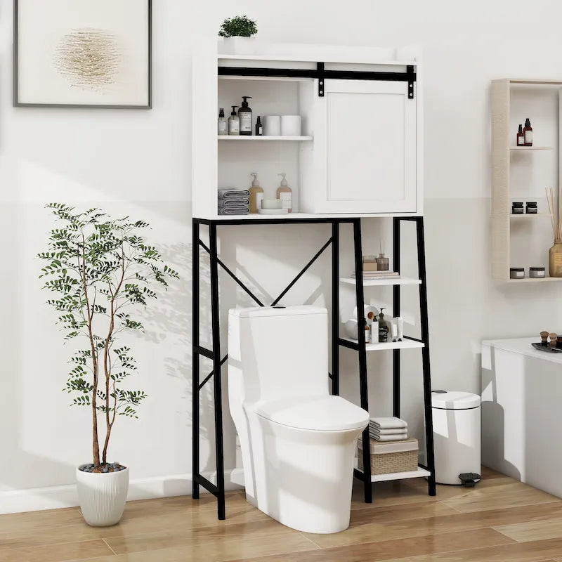 Meuble de rangement de salle de bain au-dessus des toilettes