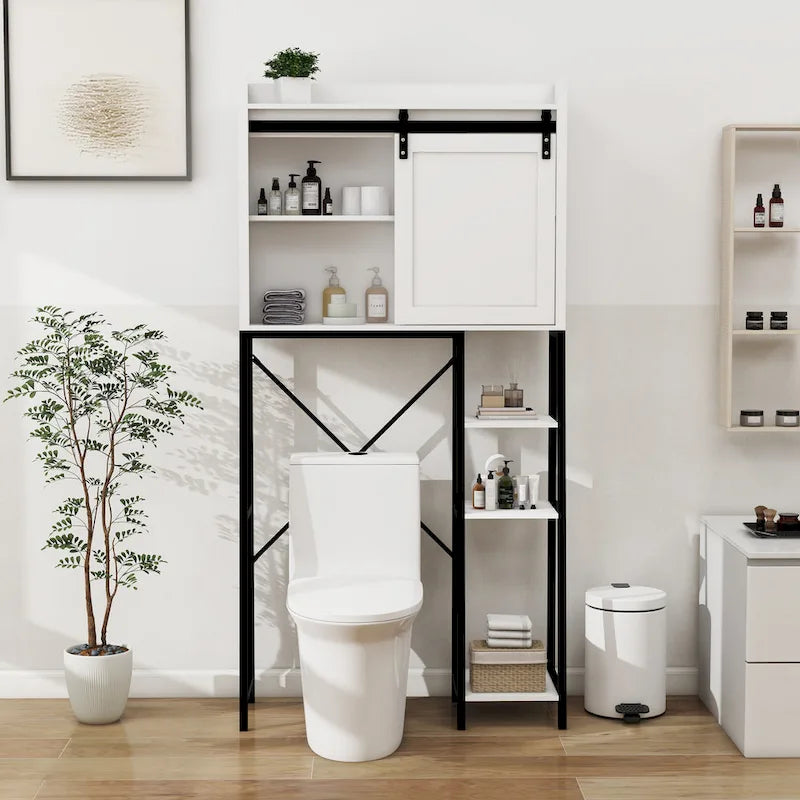 Meuble de rangement de salle de bain au-dessus des toilettes