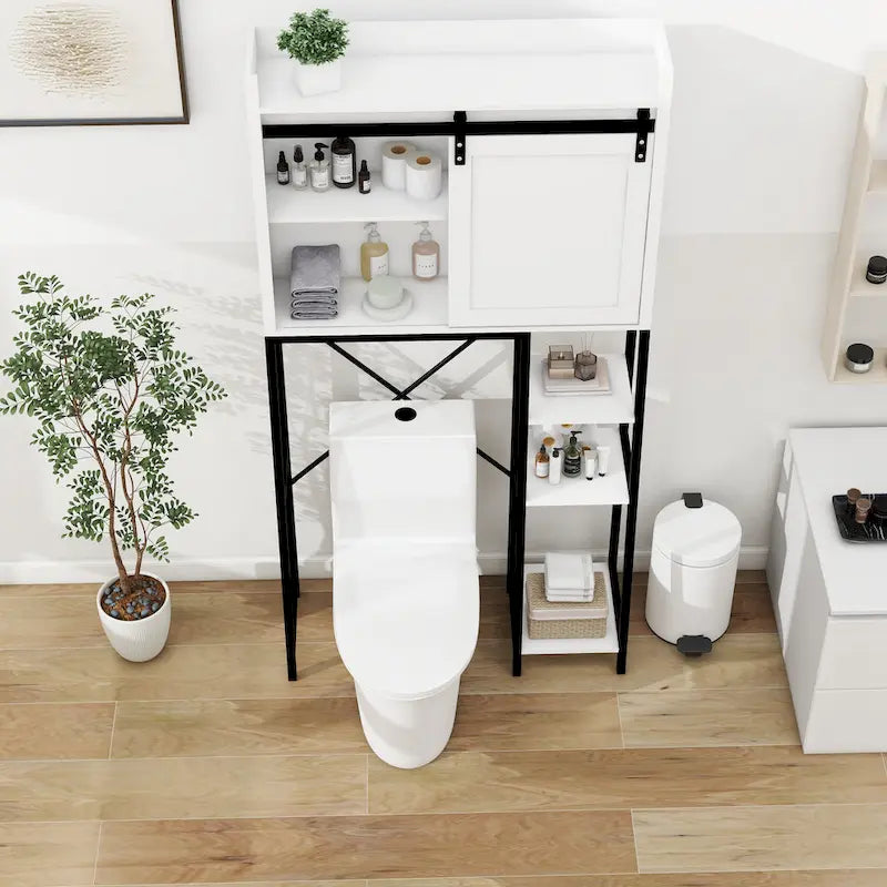 Meuble de rangement de salle de bain au-dessus des toilettes