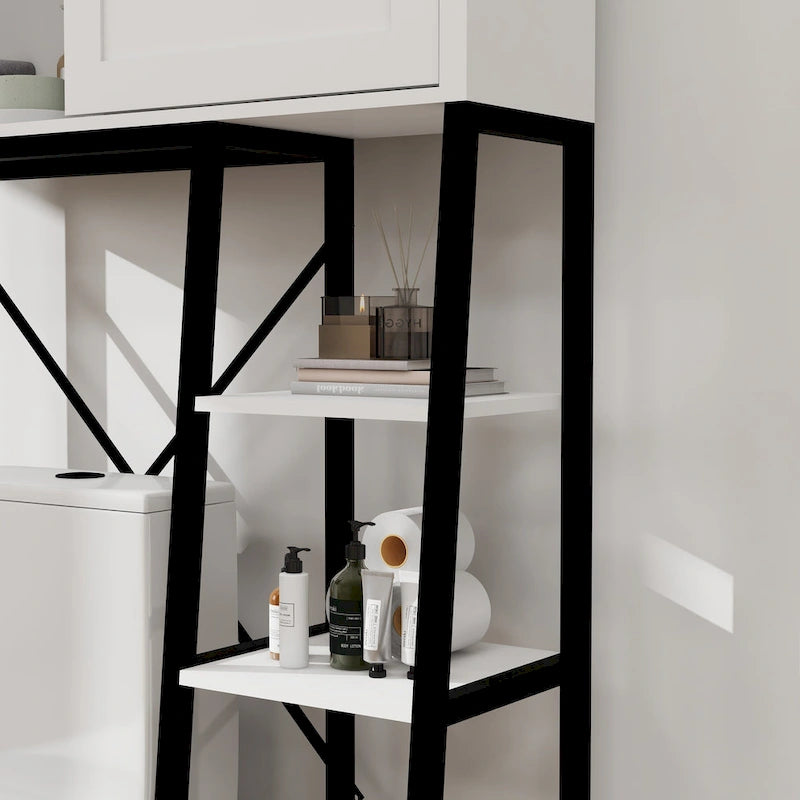 Meuble de rangement de salle de bain au-dessus des toilettes