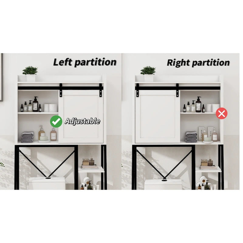 Meuble de rangement de salle de bain au-dessus des toilettes
