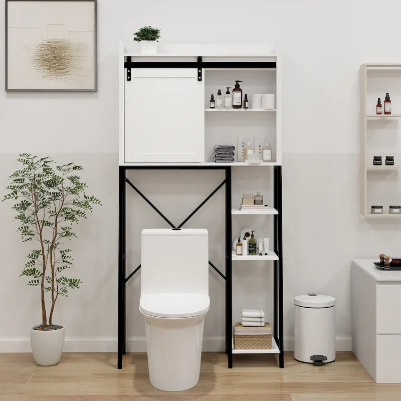 Meuble de rangement de salle de bain au-dessus des toilettes