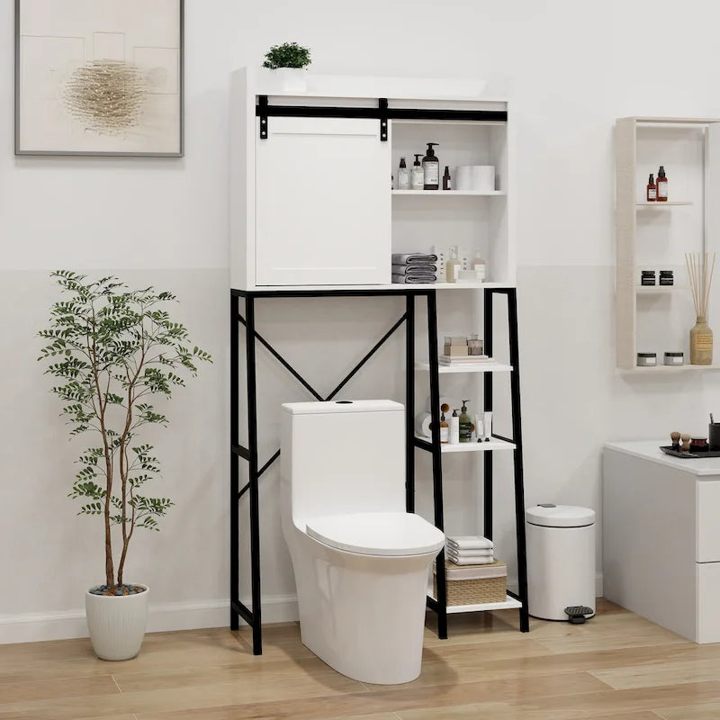 Meuble de rangement de salle de bain au-dessus des toilettes