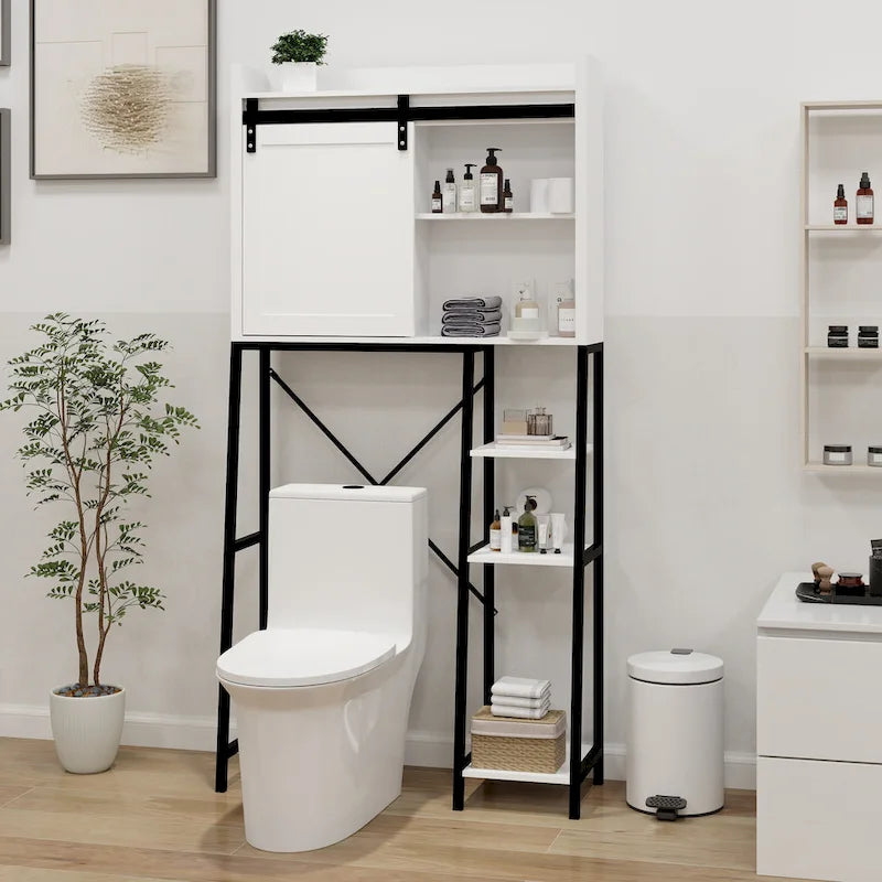 Meuble de rangement de salle de bain au-dessus des toilettes