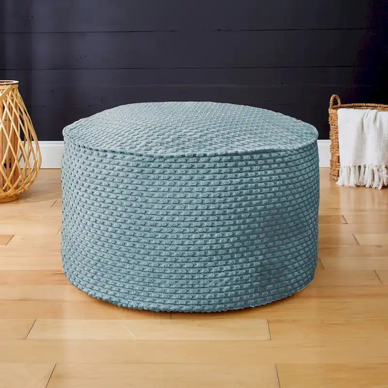 Pouf rond large en velours côtelé doux et épais pour l'intérieur