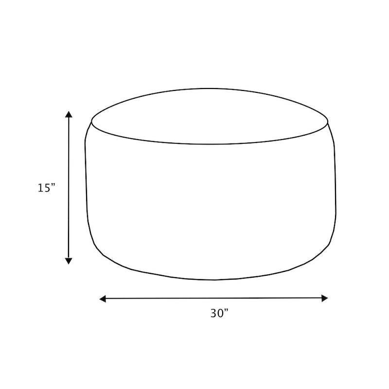 Pouf rond large en velours côtelé doux et épais pour l'intérieur
