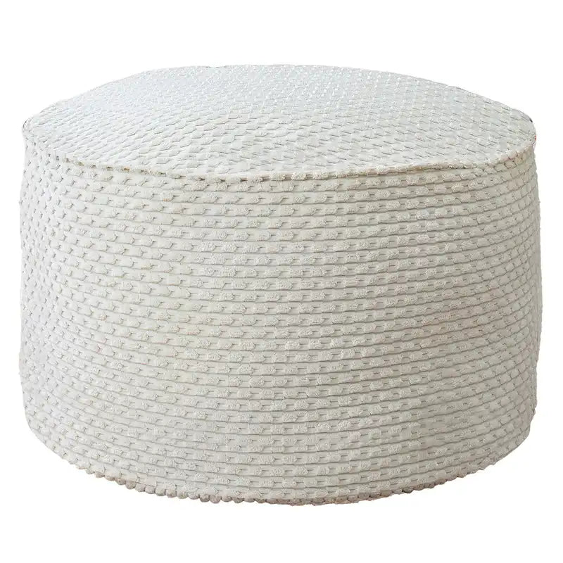 Pouf rond large en velours côtelé doux et épais pour l'intérieur