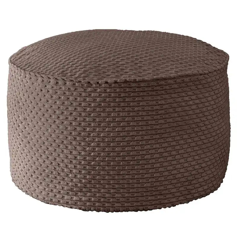Pouf rond large en velours côtelé doux et épais pour l'intérieur