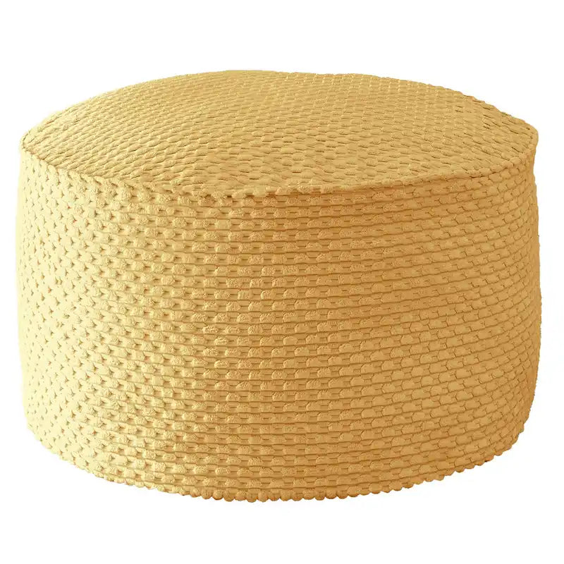 Pouf rond large en velours côtelé doux et épais pour l'intérieur