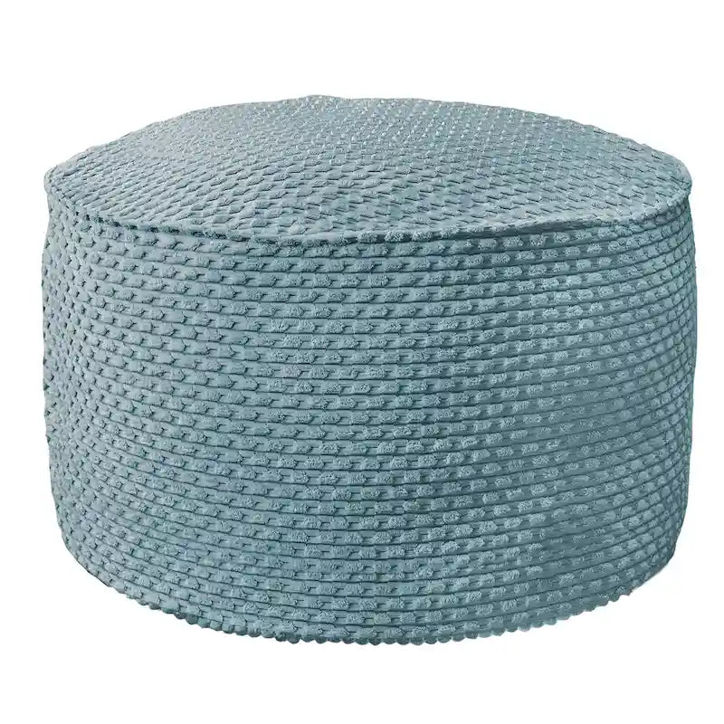 Pouf rond large en velours côtelé doux et épais pour l'intérieur