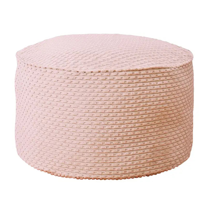 Pouf rond large en velours côtelé doux et épais pour l'intérieur