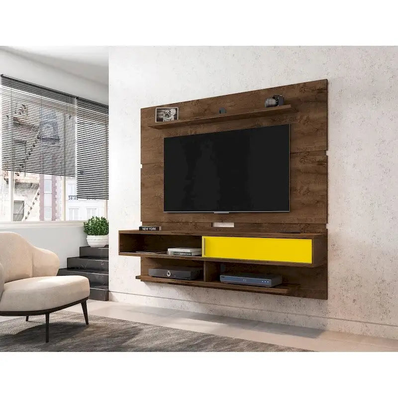 Meuble TV flottant avec étagères