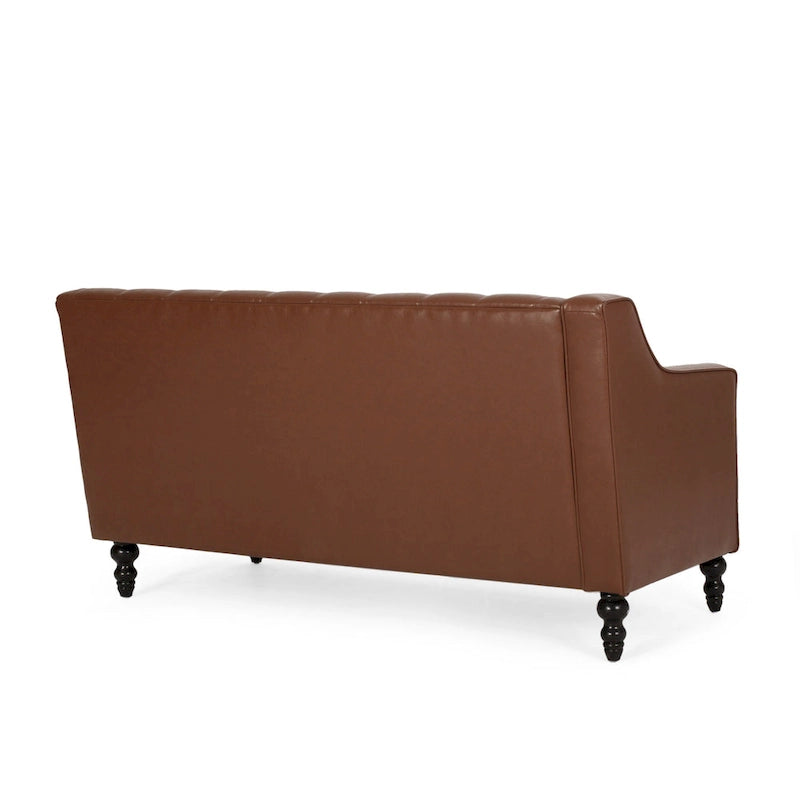 Canapé d'angle contemporain capitonné avec méridienne