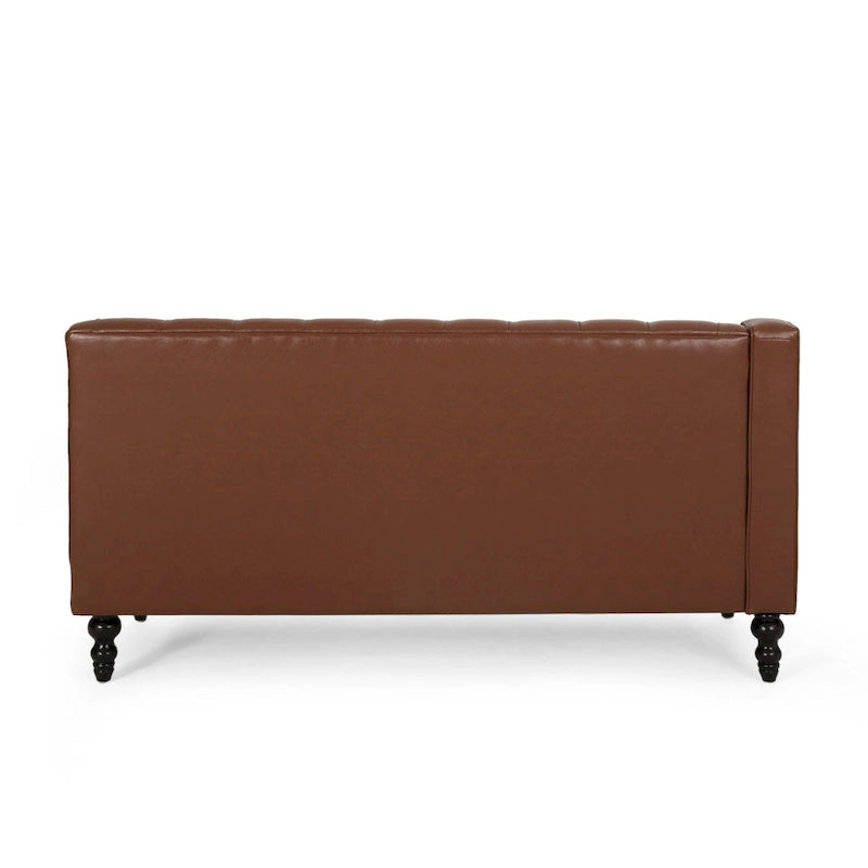Canapé d'angle contemporain capitonné avec méridienne