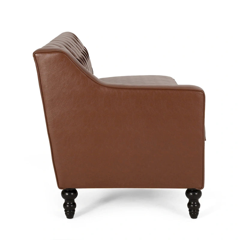 Canapé d'angle contemporain capitonné avec méridienne