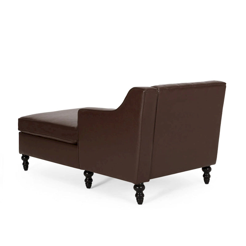 Canapé d'angle contemporain capitonné avec méridienne
