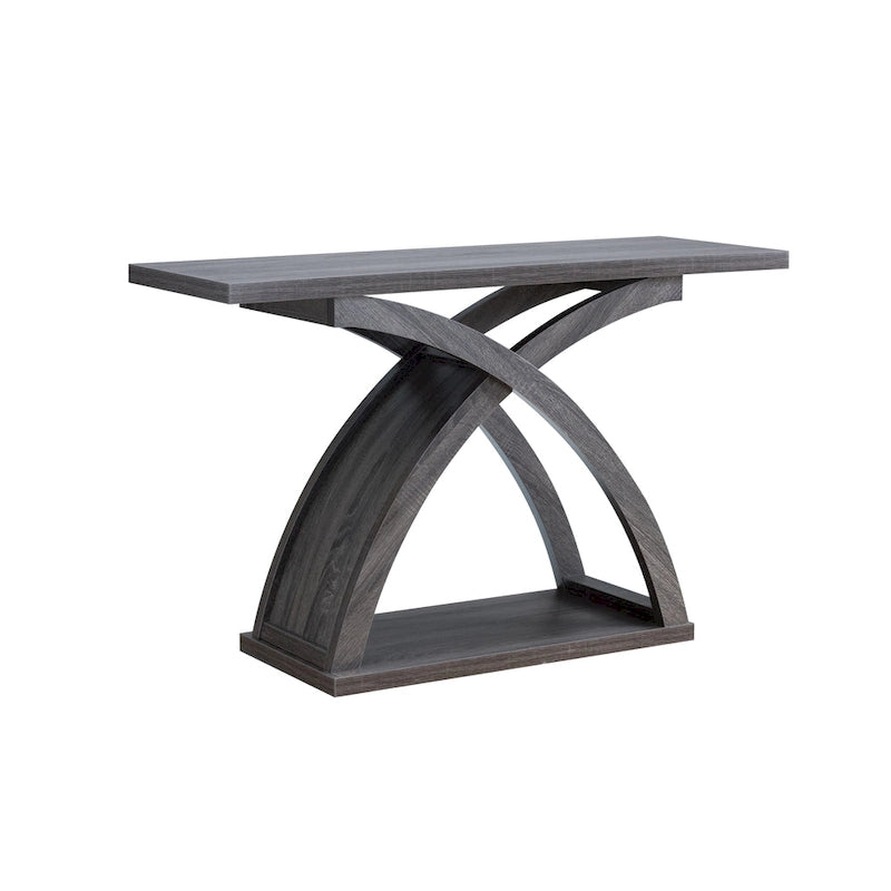 Table console 1 étagère gris vieilli transitionnel 119 cm