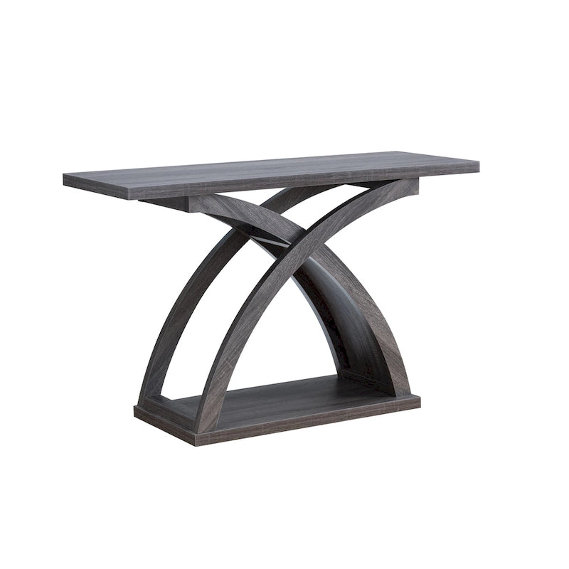 Table console 1 étagère gris vieilli transitionnel 119 cm