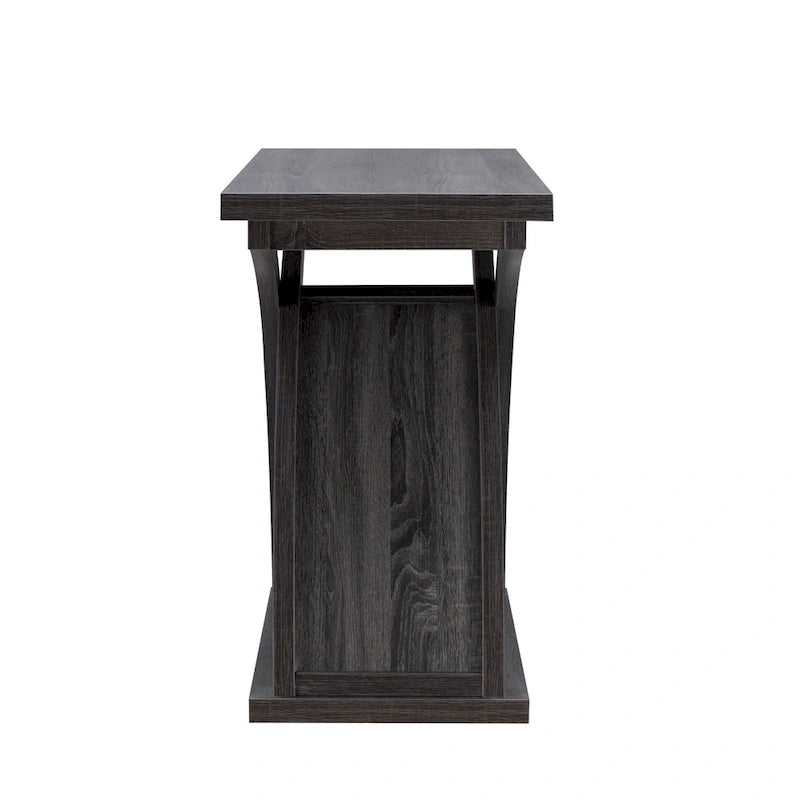 Table console 1 étagère gris vieilli transitionnel 119 cm