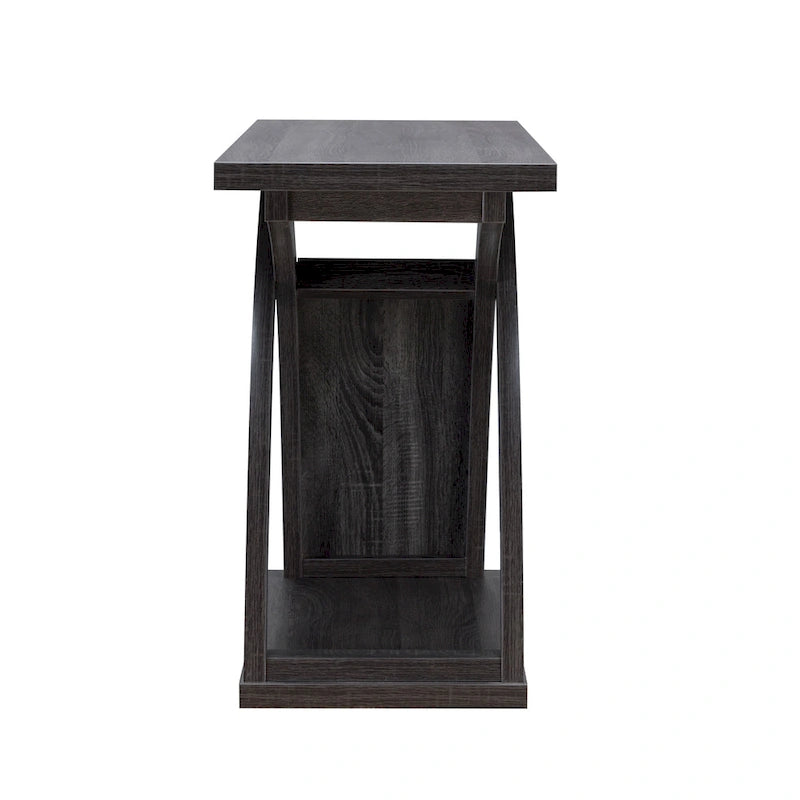 Table console 1 étagère gris vieilli transitionnel 119 cm