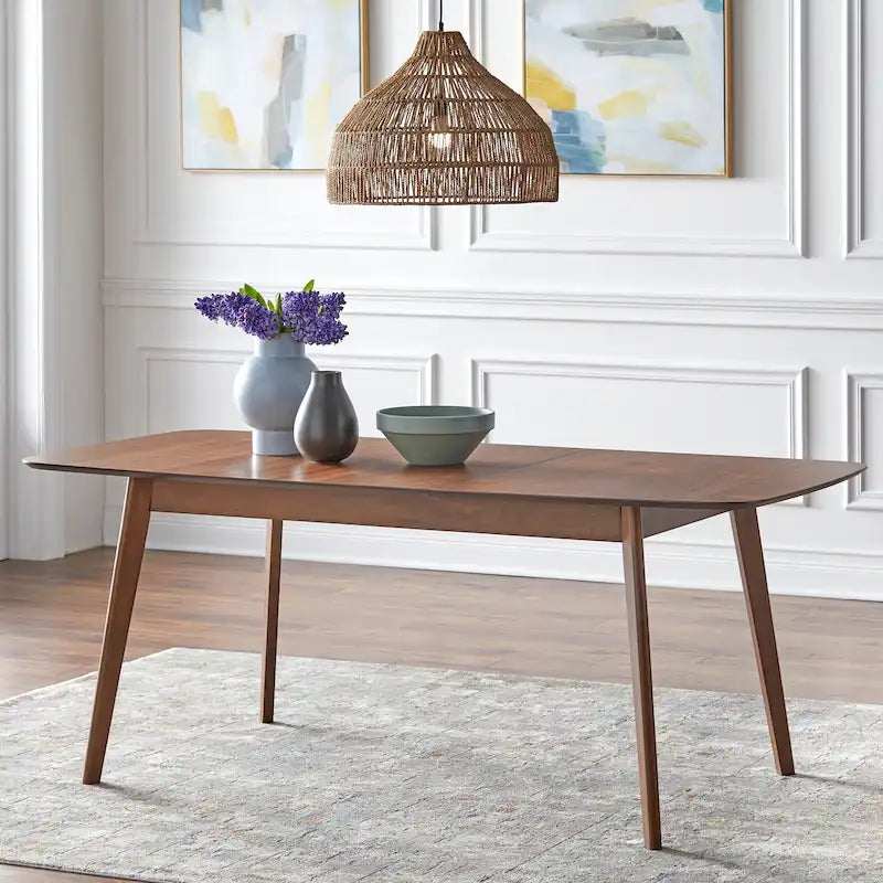 Table à manger extensible avec rallonge papillon, style Mid-Century
