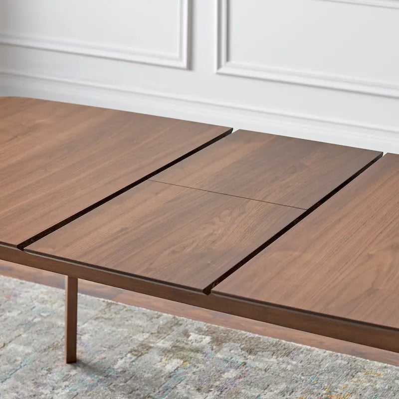 Table à manger extensible avec rallonge papillon, style Mid-Century