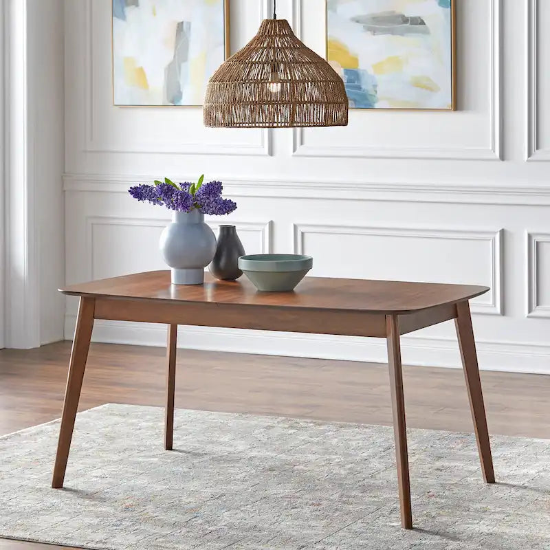Table à manger extensible avec rallonge papillon, style Mid-Century