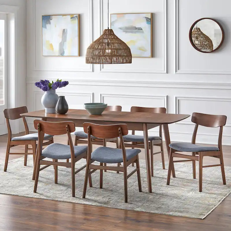 Table à manger extensible avec rallonge papillon, style Mid-Century