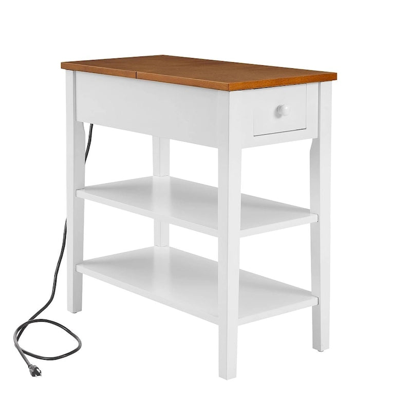 Table d'appoint avec station de recharge, Table d'appoint avec rangement
