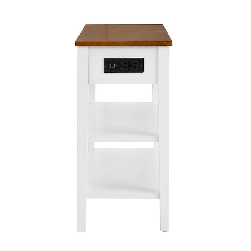 Table d'appoint avec station de recharge, Table d'appoint avec rangement