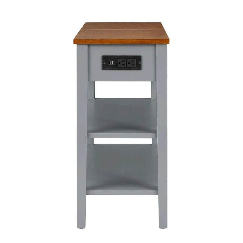 Table d'appoint avec station de recharge, Table d'appoint avec rangement